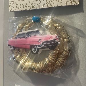 Pink Caddy Door Knocker hoops.